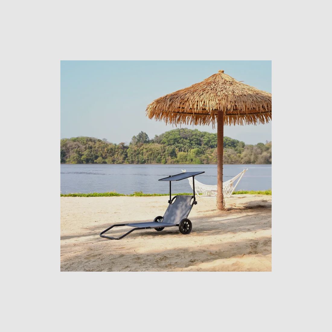 NC3307 Liegestuhl in Grau Größe 148x52x57cm