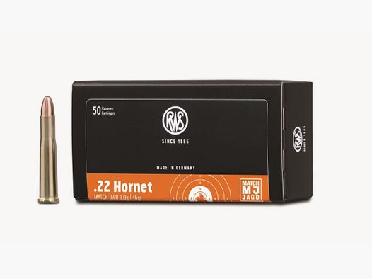 RWS .22 HORNET 3,0g 46GR MJ BTE50