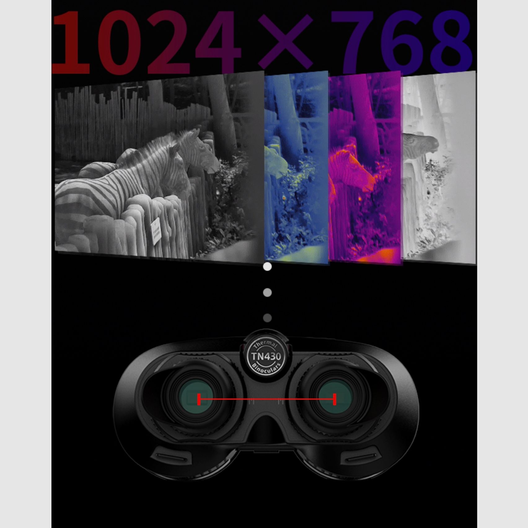 Guide thermal imaging binoculars TN650 handheld 640x480 sensor