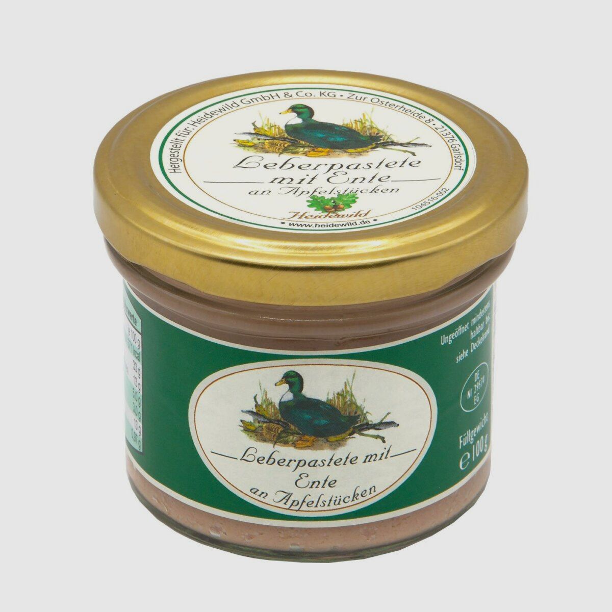 Paté de hígado de pato Heidewild con trozos de manzana