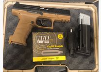 ⚠️ Let op MagFed vrienden, Walther PPQ M2 T4E Dark Earth Brown, caliber .43, slechts één keer een magazijn proefgeschoten & krasvrij & afdichting absoluut dicht & een 5-pack Max Tactical CO2-capsules, ⚠️ gratis verzending!!