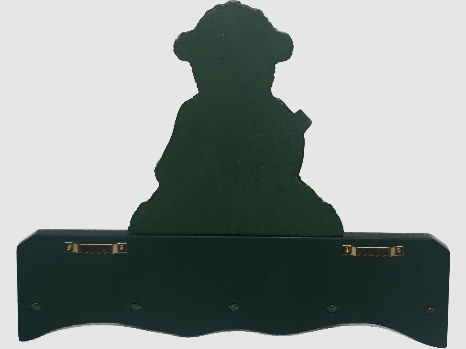 'Sir Teddy' 5 wall coat hooks on board