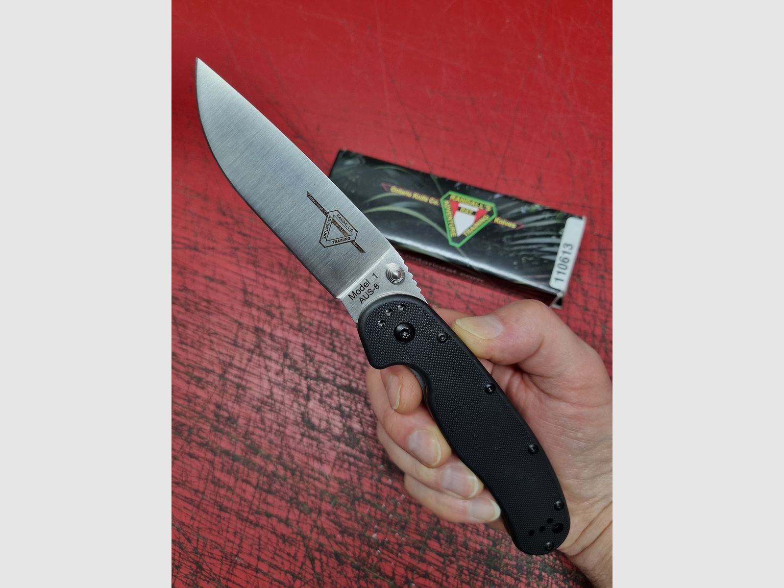 Taschenmesser ONTARIO RAT FOLDER BLACK AUS 8 Stahl