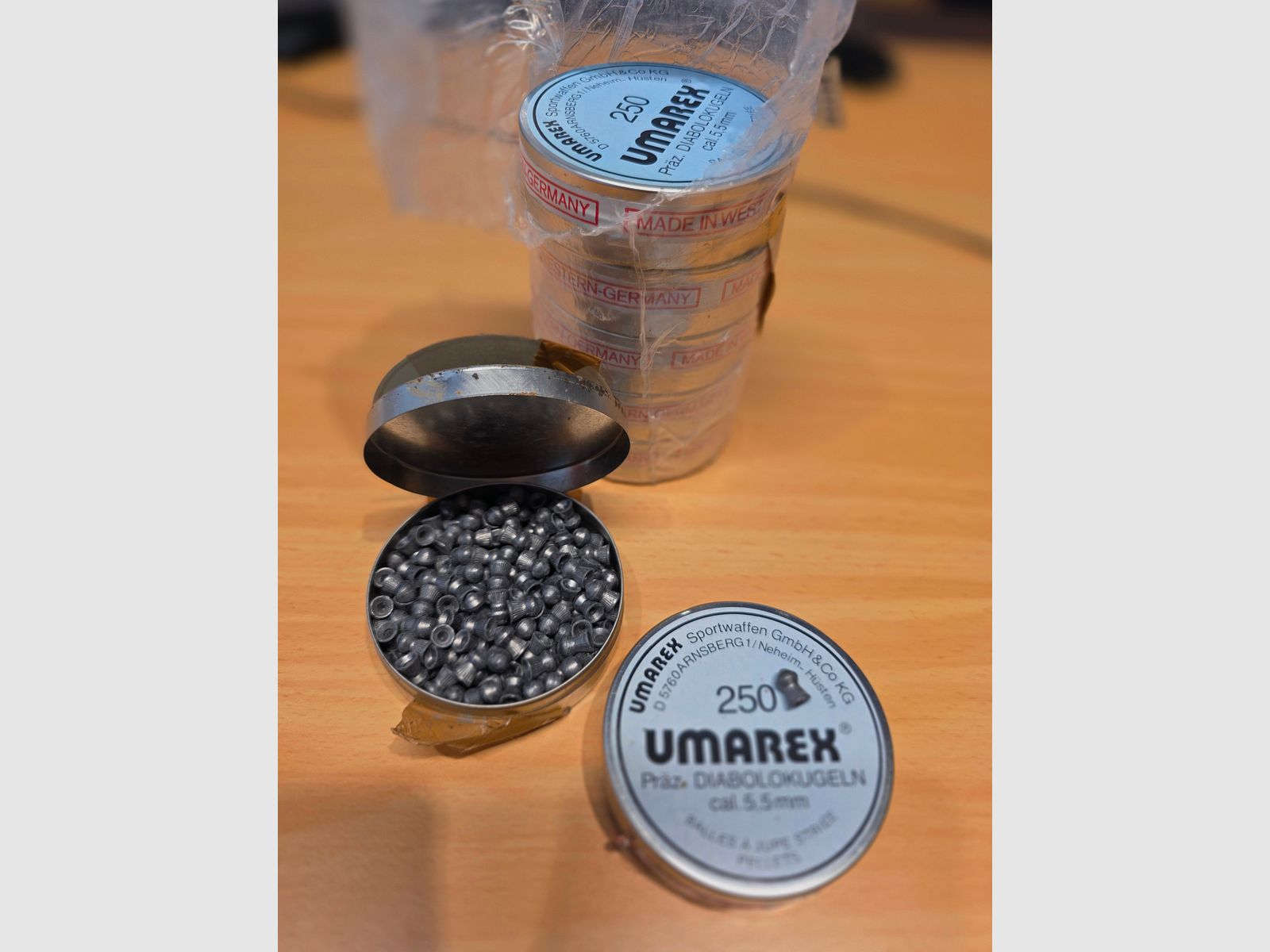 5.5 mm Rundkopf Diabolos UMAREX 7 x Dosen a 250  Stück