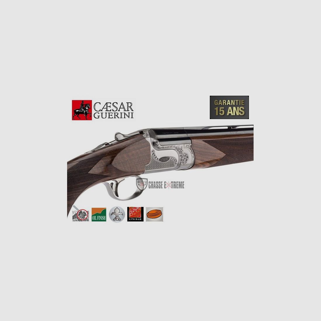 Geweer CAESAR GUERINI Invictus Trap Impact Kal. 12/70 Verstelbare Halve Rib, afbeelding 3 van 5