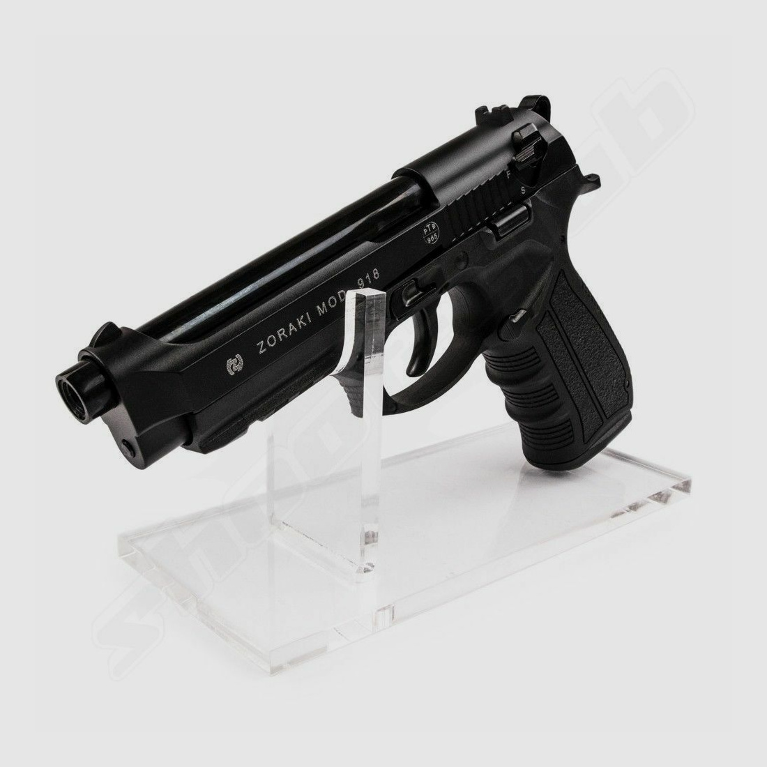 Divers 918-P blank pistol blued 9mm PAK holster set