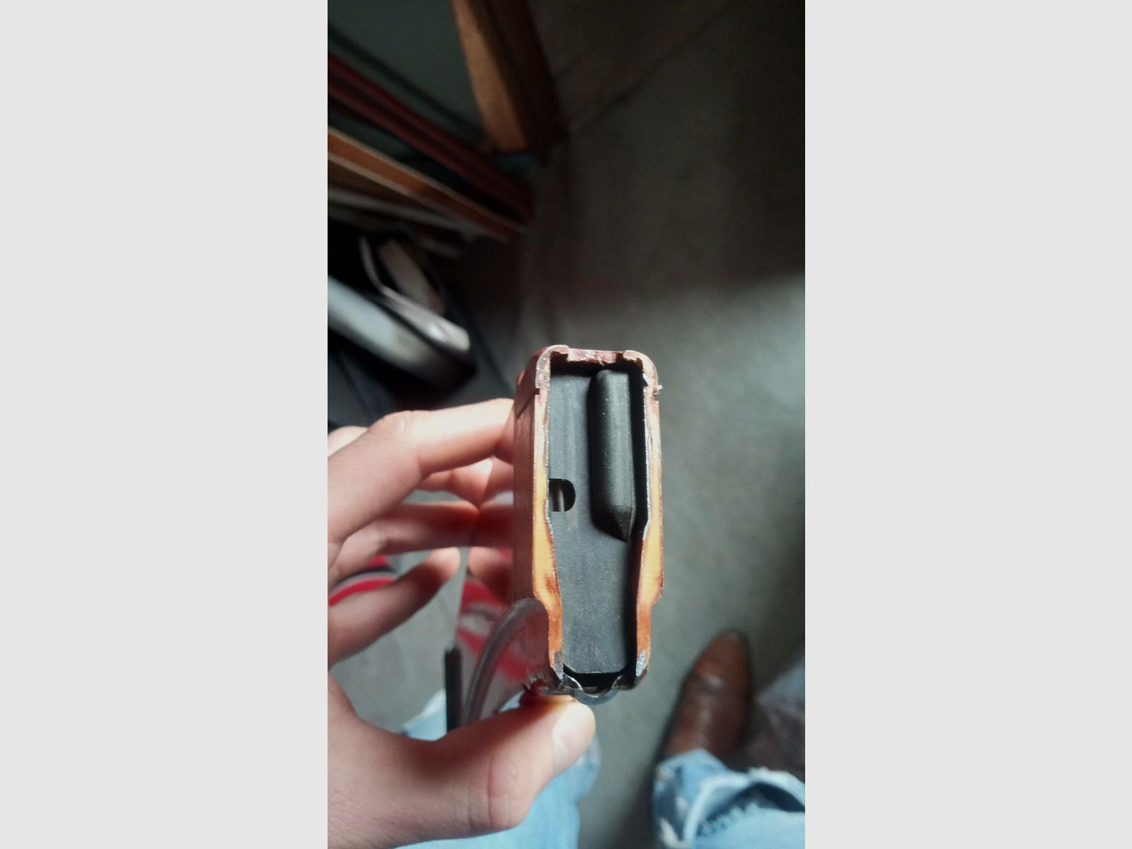 ost-deutsches MPi-74 / AK74 Deko Magazin aus AG4 Glasfaser Bakelit (unbrauchbar/deaktiviert)   // DDR NVA / Yunker