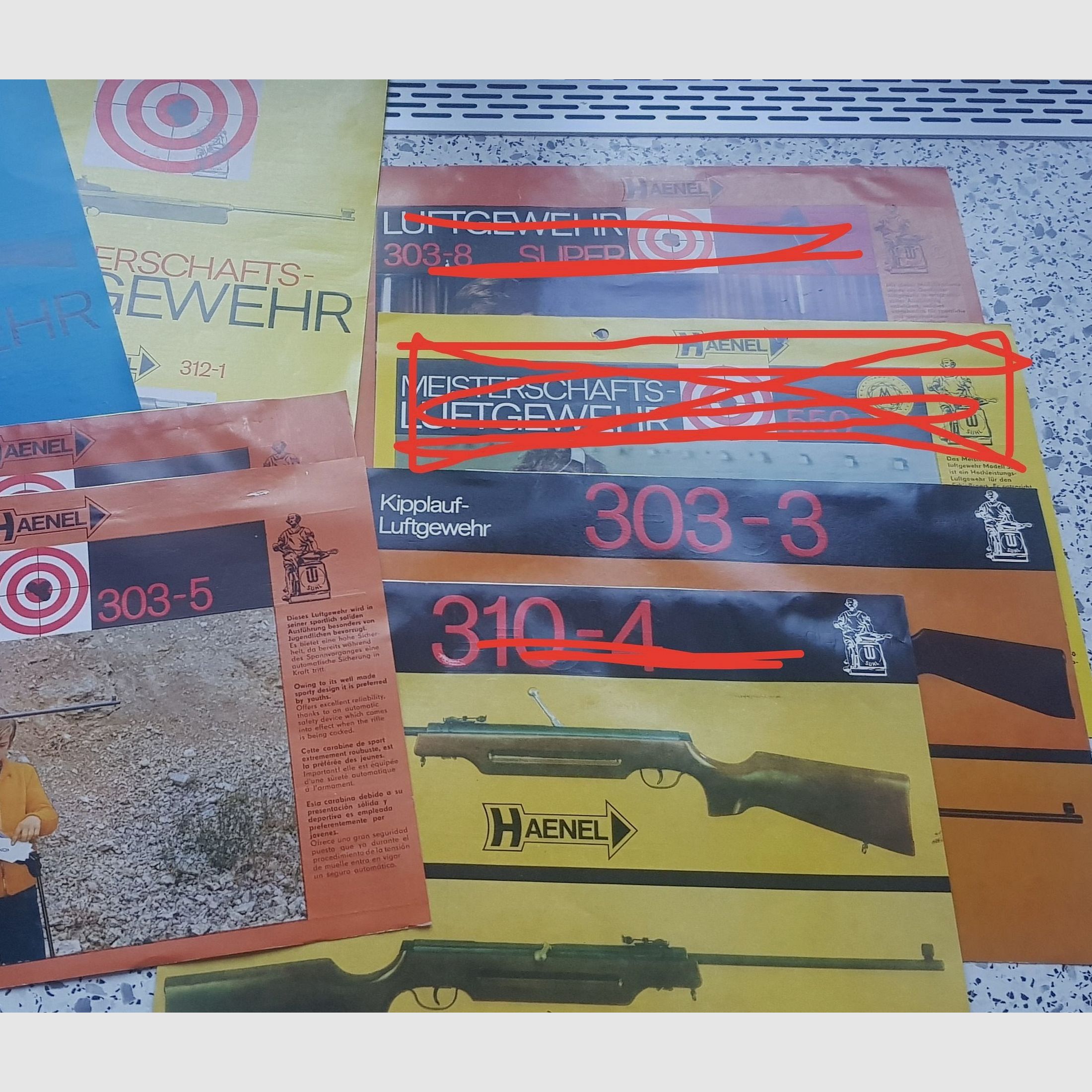 Haenel VEB Suhl Mod.  303 310 312 550  Beschreibung Bedienungsanleitung Luftpistole Luftgewehr KK Gewehr Co2 Pistole siehe Beschreibung. Preis ab