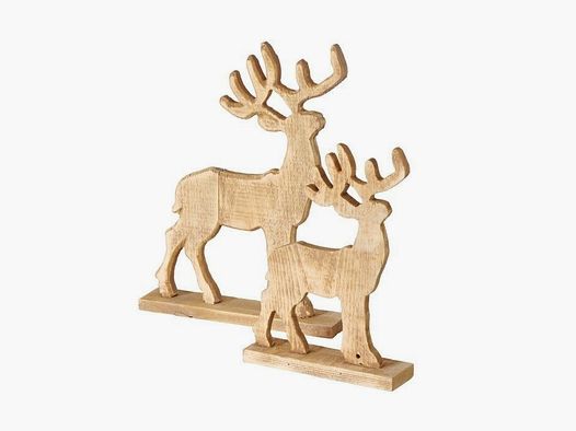 LivingActive Ilver Figurine Cerf Set de 2 pièces