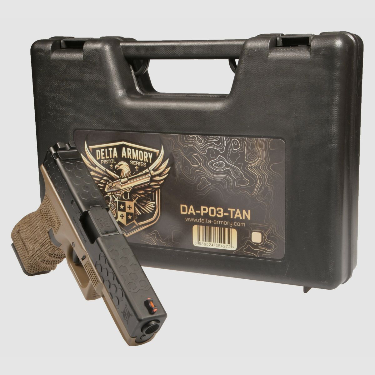 P03 GBB Airsoft Pistole in TAN | Delta Armory