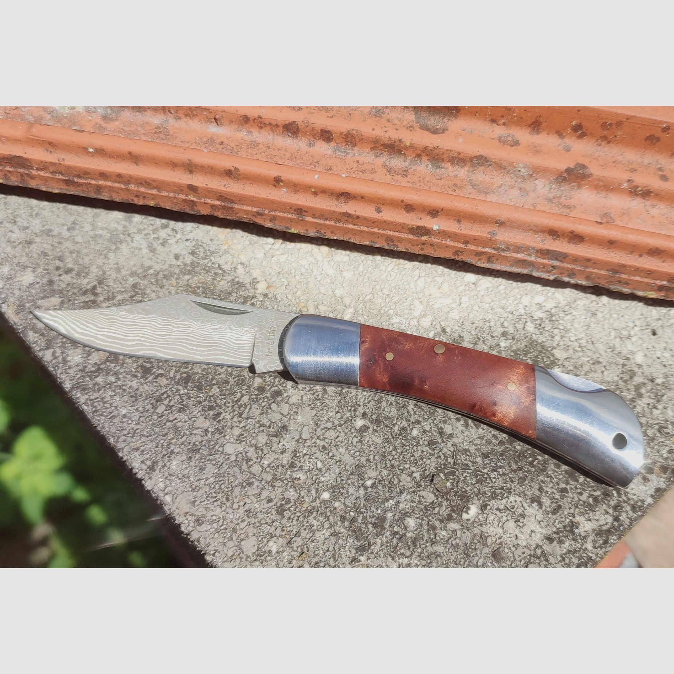 Haller 80621 Damastmesser Taschenmesser Outdoor Messer