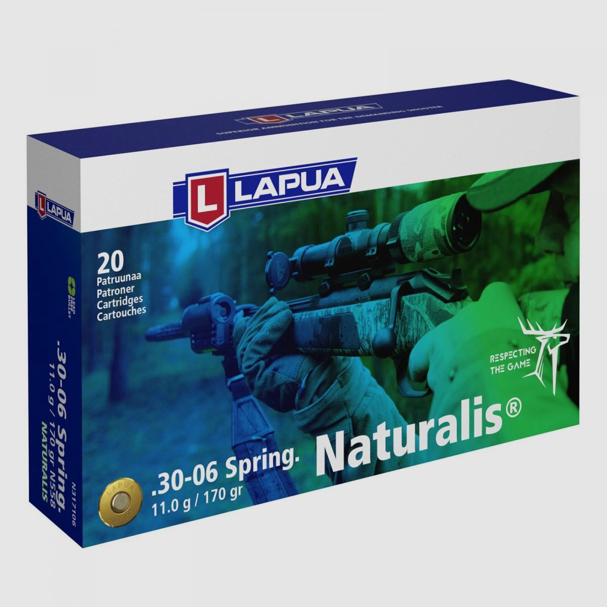 Lapua .30-06 Sprg. 170GR Naturalis 20 Patronen