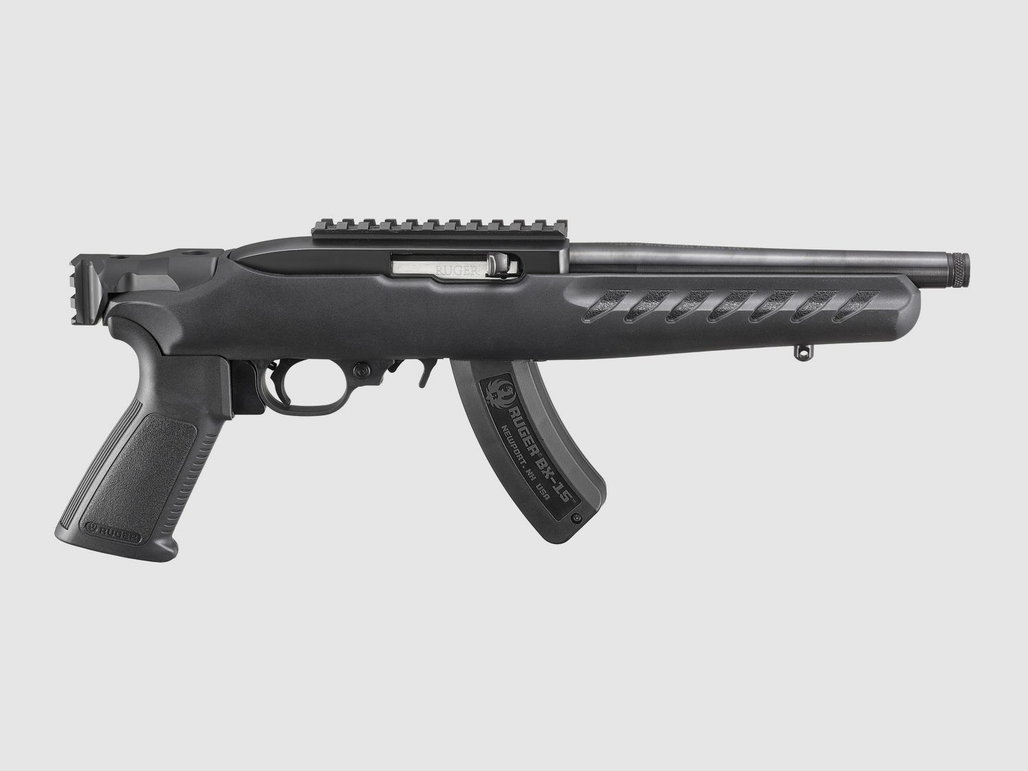 PISTOLET RUGER 22 CHARGER .22 LR 8"/20,33CM CZARNY MATOWY 1/2"-28