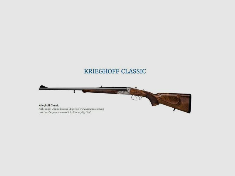 KRIEGHOFF Doppelbüchse Mod. Classic - 2-Schloß-System Standardkaliber