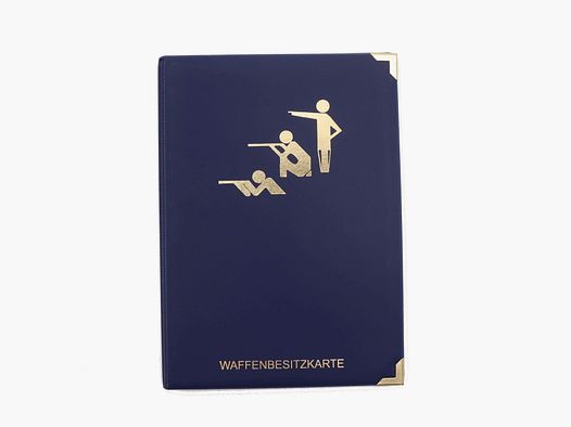WBK Etui mit 2 extra Fächer Motiv Sportschützen - Blau