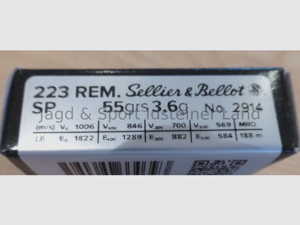 Sellier & Bellot SP -Teilmantel- 55grs, 20 Patronen pro Schachtel