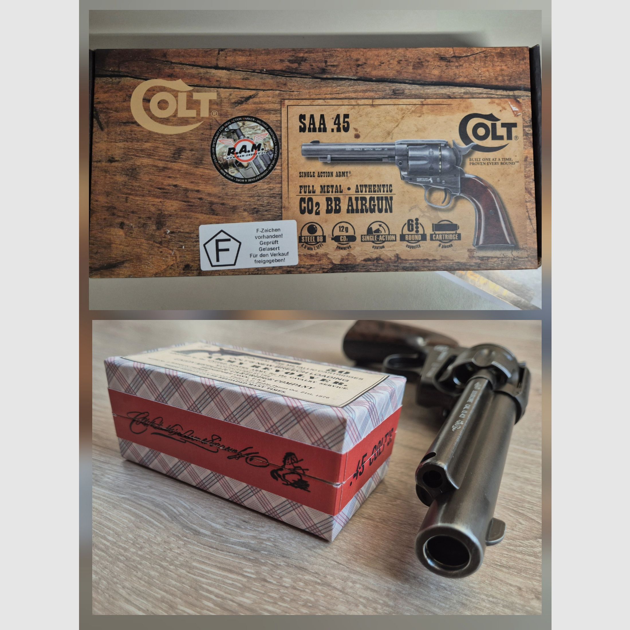 Limited SAA revolver, cal. 0.43 (!), Co2, antique finish, solid core