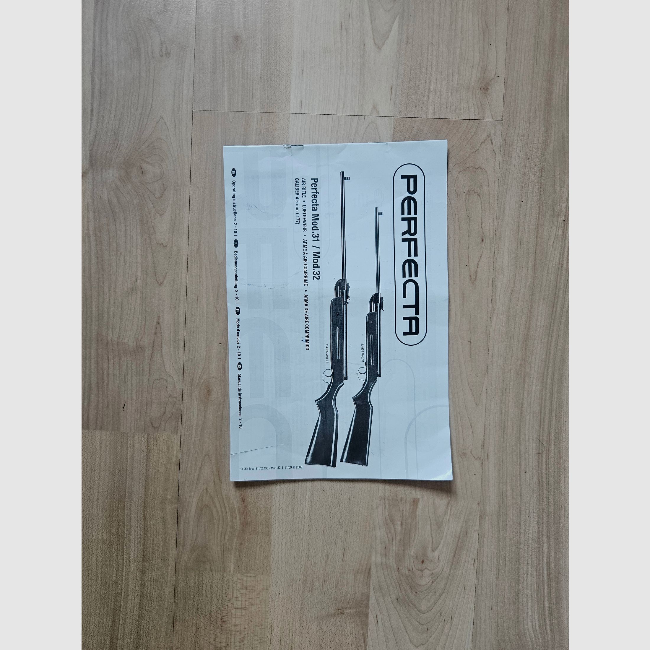 Fucile ad aria compressa Perfekta Mod. 32 4,5mm