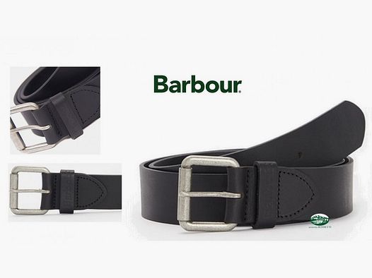 BARBOUR Gürtel aus mattem Leder schwarz