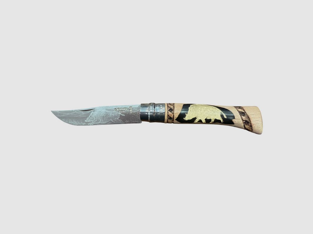 KNIFE – OPINEL – N.10 INOX HANDMADE | WILD BOAR, image 1 of 2