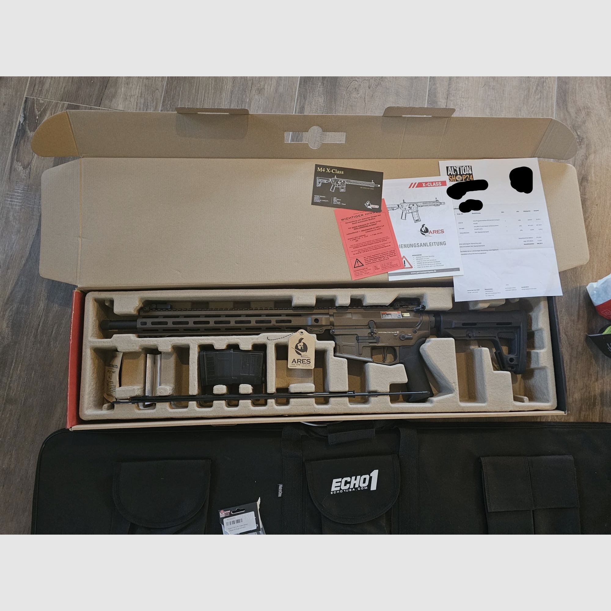 Ares M4 X-Class Model 15 S-AEG Softair-Gewehr + Ausrüstung WIE NEU/Unbenutzt