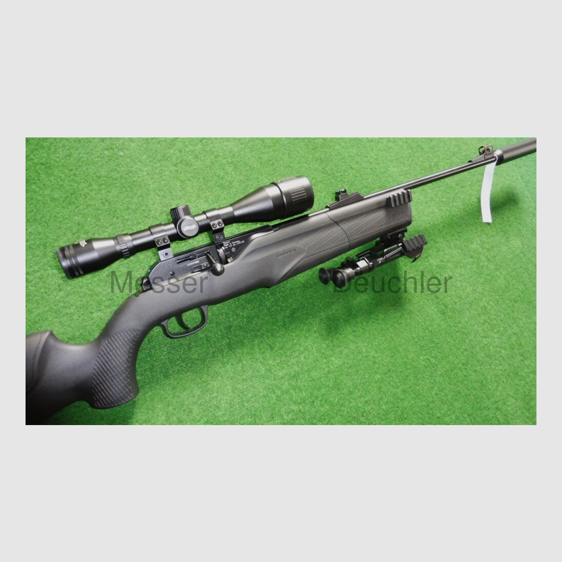 Umarex CO2 air rifle mounted with ZFR 6x42 silencer bipod 850 m2 kit