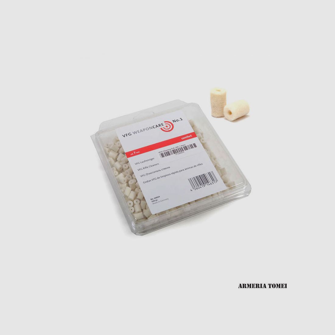 VFG WEAPONCARE – Filzstücke Kal. 7 mm Packung 500 St.