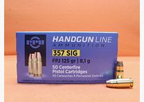 PPU First Partizan Cartridge .357SIG First Partizan 125grs FPJ (A-446) box of 50 cartridges / 8.1g full metal jacket flat nose