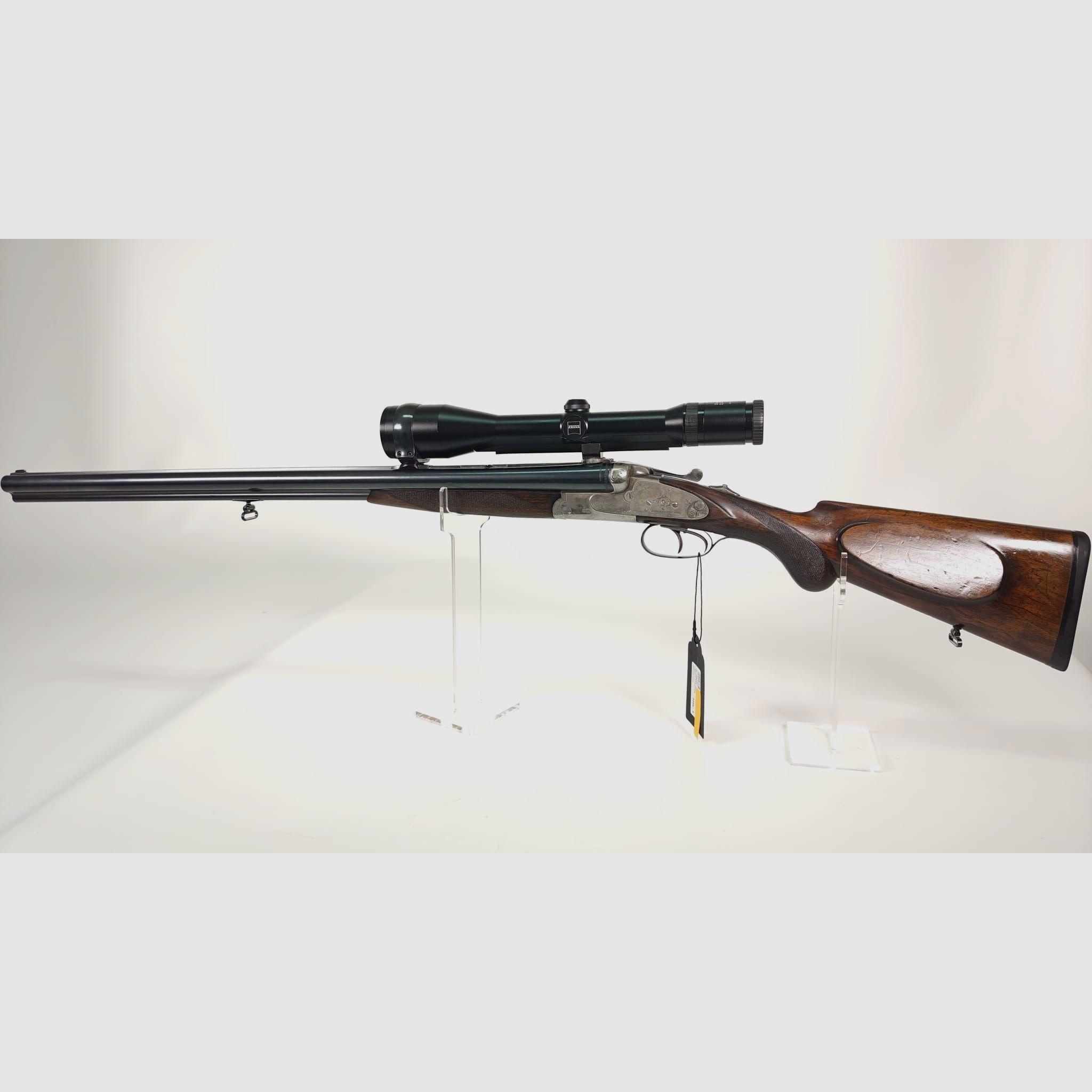 J. P. Sauer & Sohn Modell XXV A side-by-side drill 12/70 – 8x57JR with Zeiss Diavari