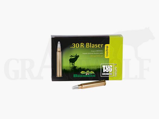 .30R Blaser 147 gr / 9,5 g Brenneke TUG Nature+ Patronen 20 Stück