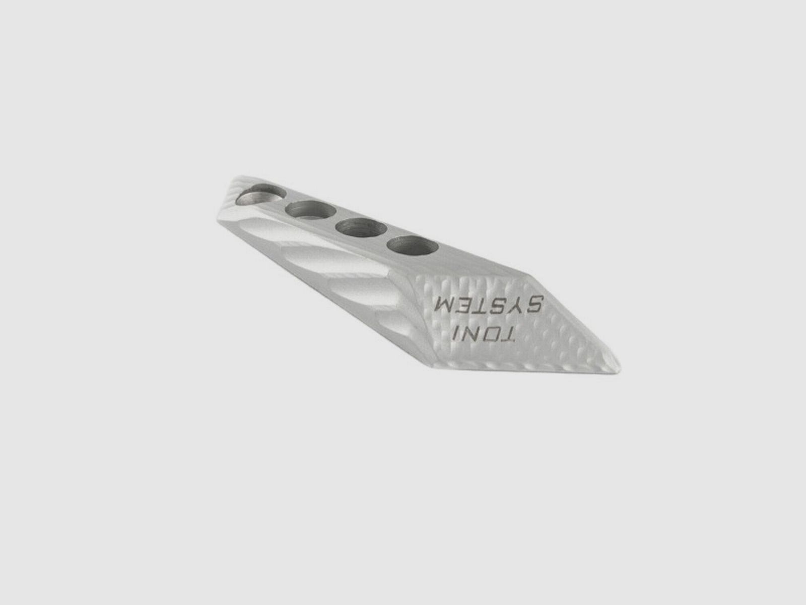 Left-Hand Thumb Rest Silver Toni System Gray