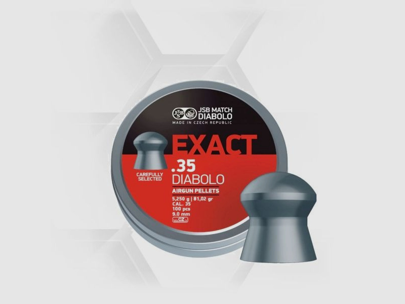 18 X JSB Exact .357 Calibre 9mm Diabolos 100 piezas