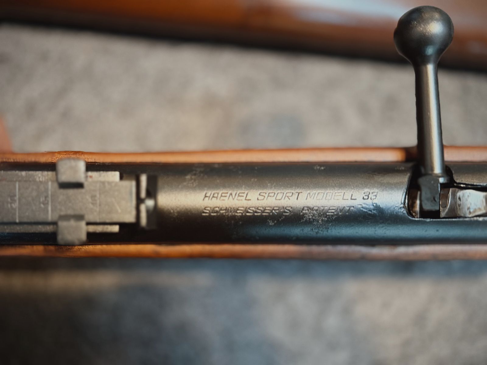 Conjunto de armas históricas – Suhl W625C (.22 l.r.) y 2× Haenel Sportmodell 33 Patente Schmeisser