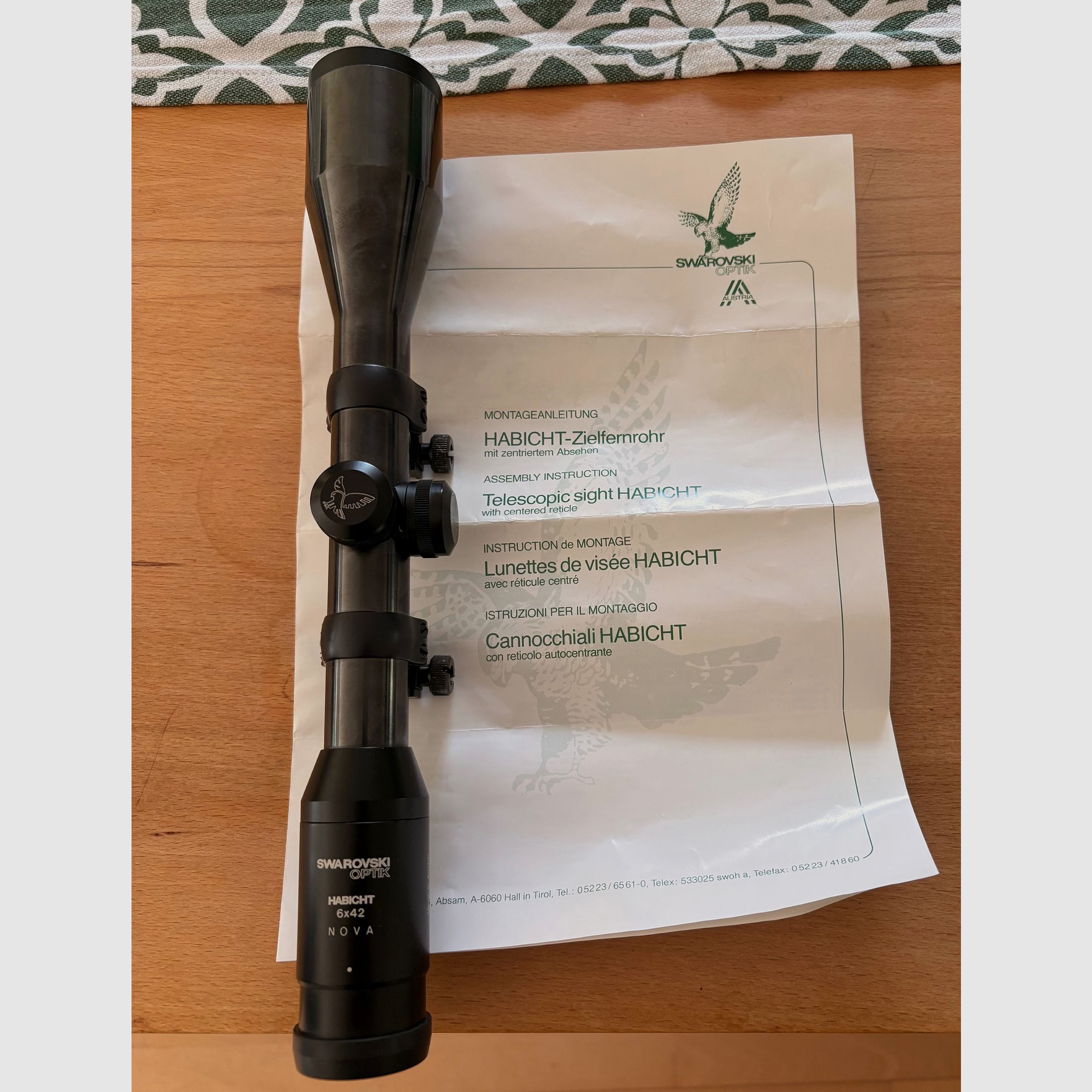 Swarovski Habicht scope 6x42 NOVA