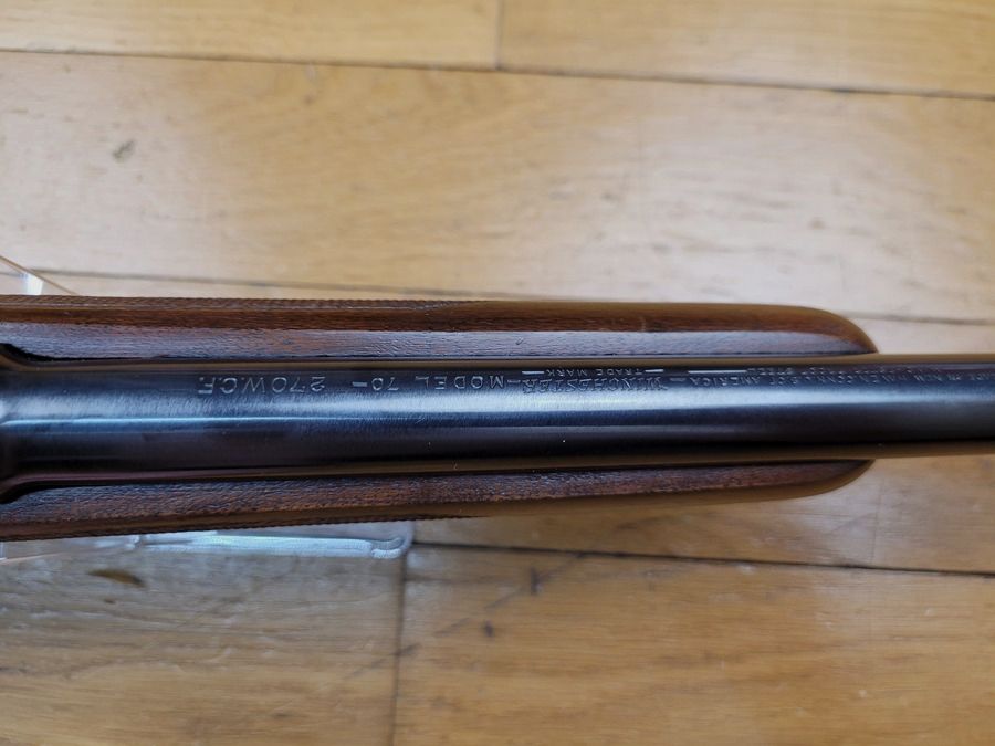 Sublime Winchester M70 Rifleman – 270Win – Luxusfertigung 1947 – Werkseitig für Optik bereit – Wunderschöner Nussbaum – Handriffelung – Wunderschöne Mechanik – Wunderschöner Lauf – Herkunft ex-Hussard – Ausnahmewaffe – Zustand nahezu neu!, Bild 11 von 32