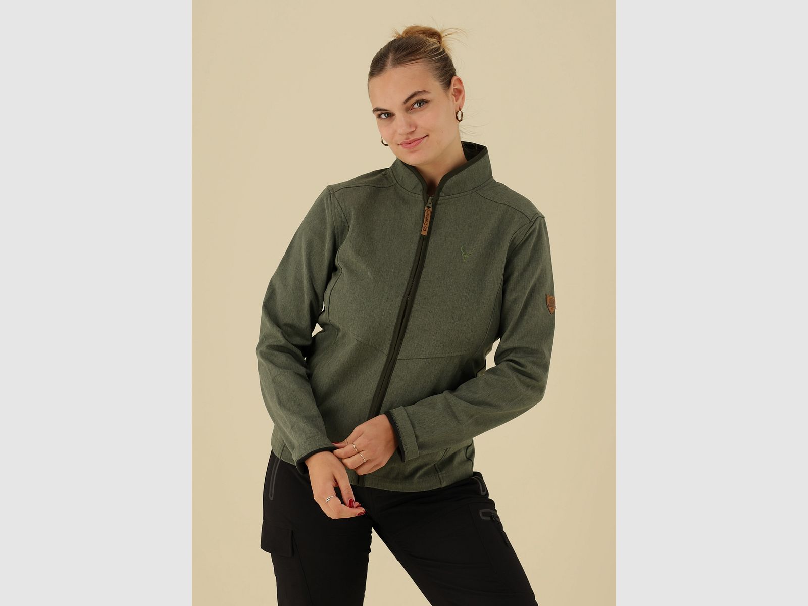 OS-Trachten Giacca softshell da donna – verde oliva, immagine 4 di 5