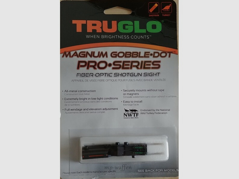 Glasfaservisier TRUGLO TRU-POINT XTREME & TRUGLO MAGNUM PRO SHOTGUN SIGHT SETS