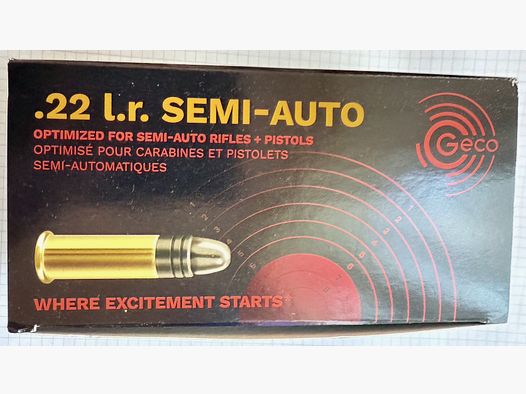1000 Schuss Geco Semi Auto .22 l.r. lfb