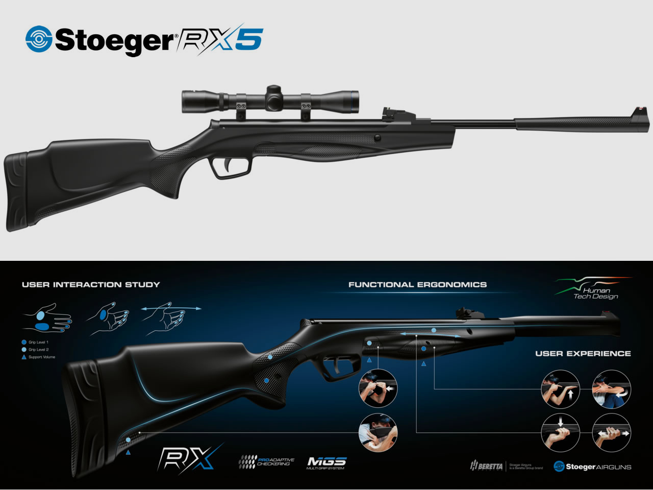 Luftgewehr Stoeger RX5 Combo Zielfernrohr 4x32 Synthetikschaft Kaliber 5,5 mm (P18)