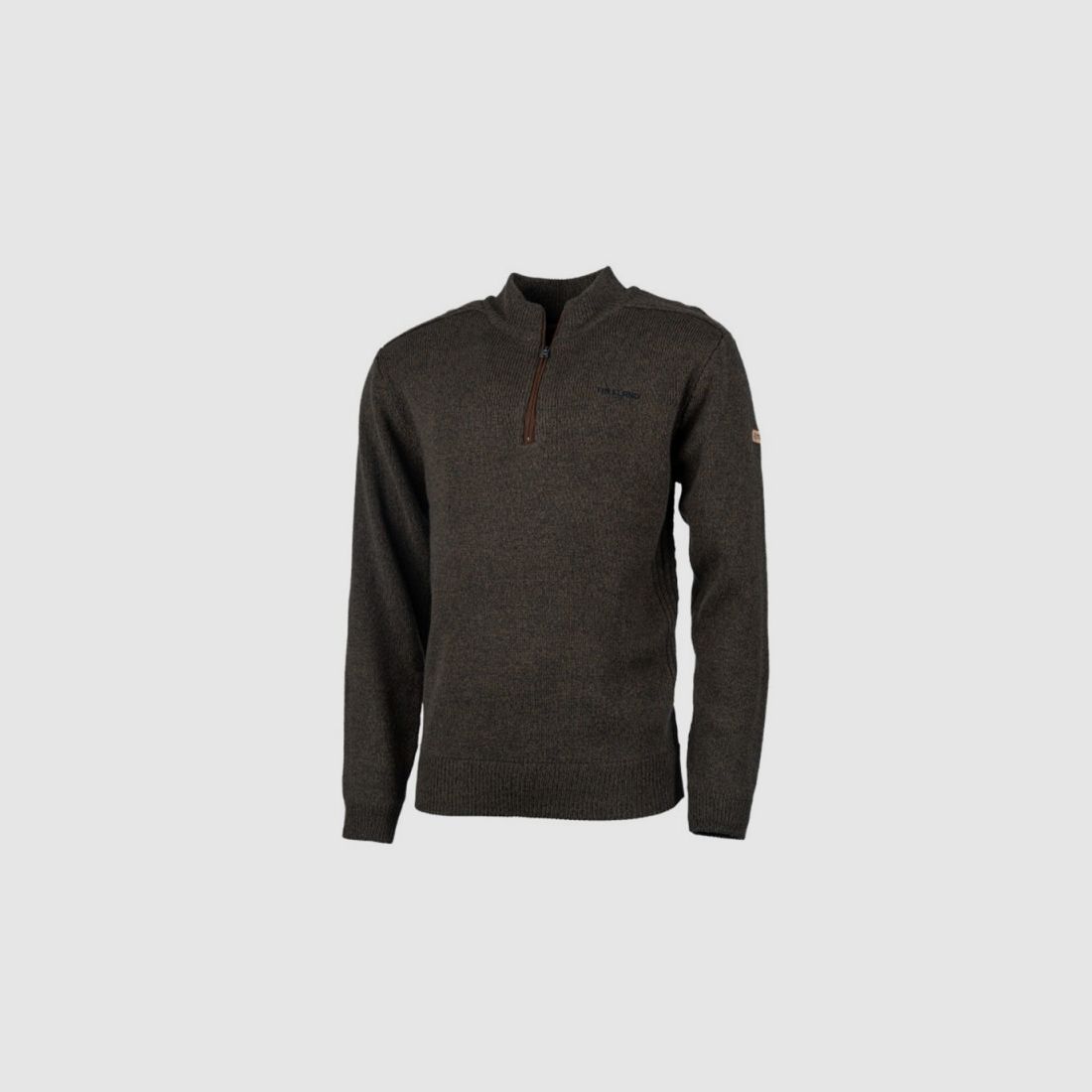 WOLLPULLOVER TREELAND MIT REISSVERSCHLUSS UND BESTICKUNG