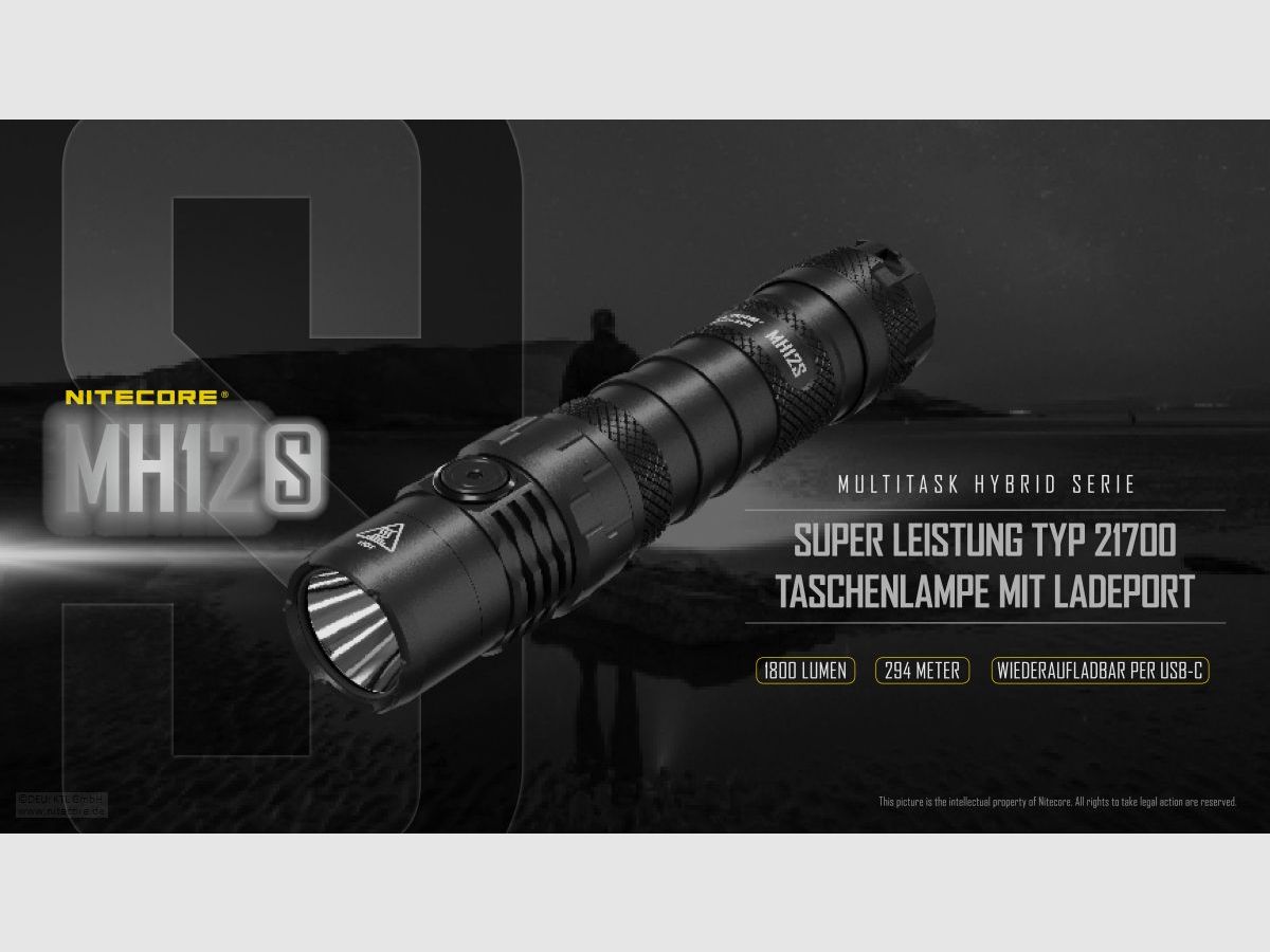 Nitecore MH12S Taschenlampe 1800 Lumen