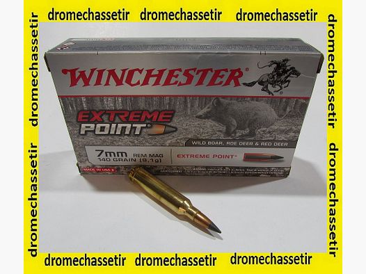 Box mit 20 Patronen 7mm Remington Magnum Extreme Point, 140 Grain