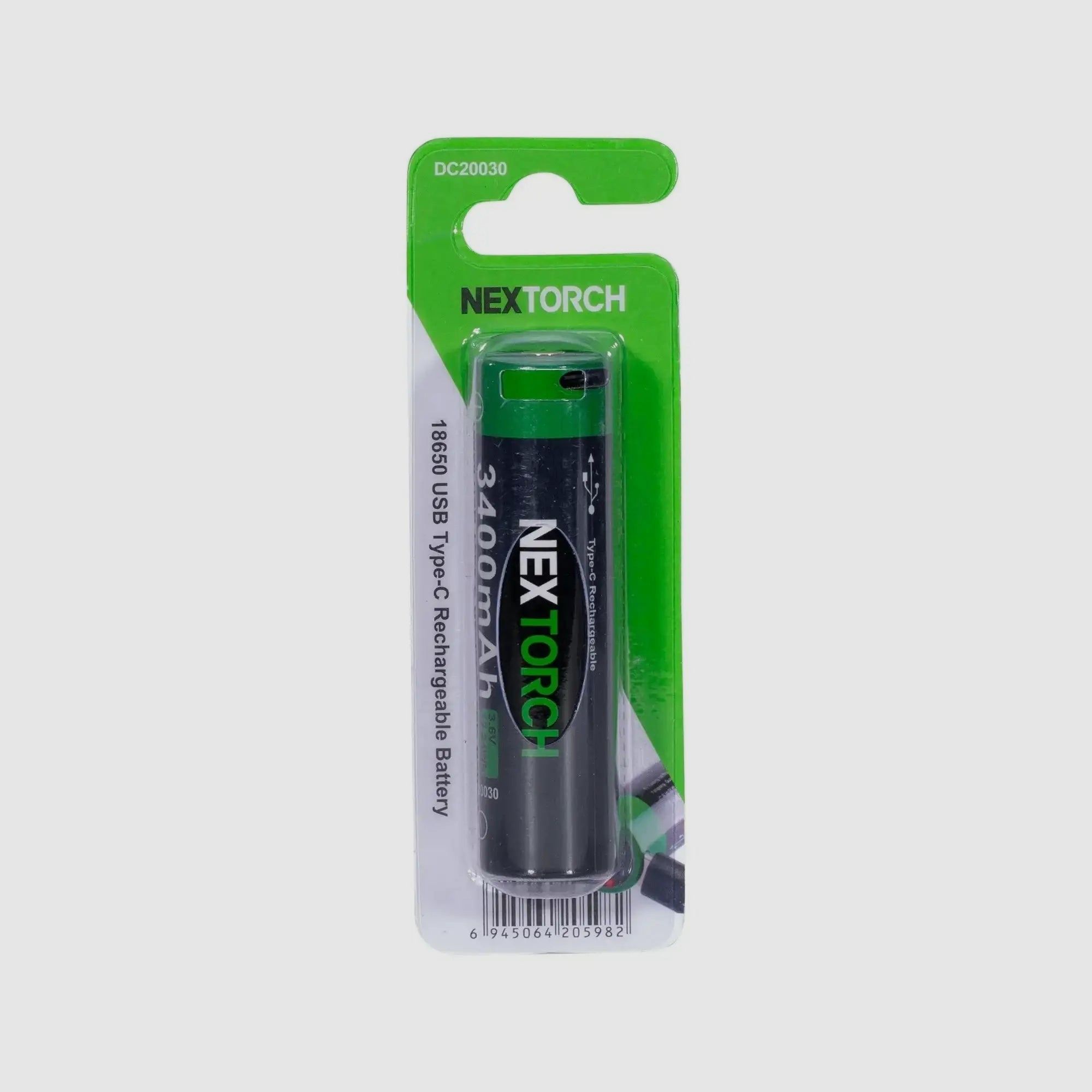 Nextorch Nextorch Battery 18650 USB Li-Ion 3.6V 3,400 mAh