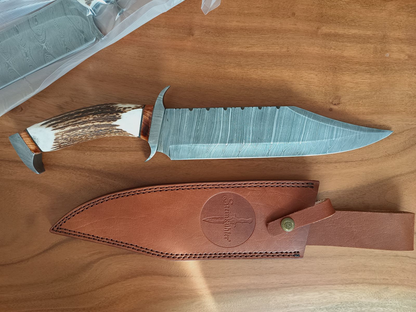 Damascus Hunting Bowie Knife – Limited Edition (Only 3 Pieces) New!