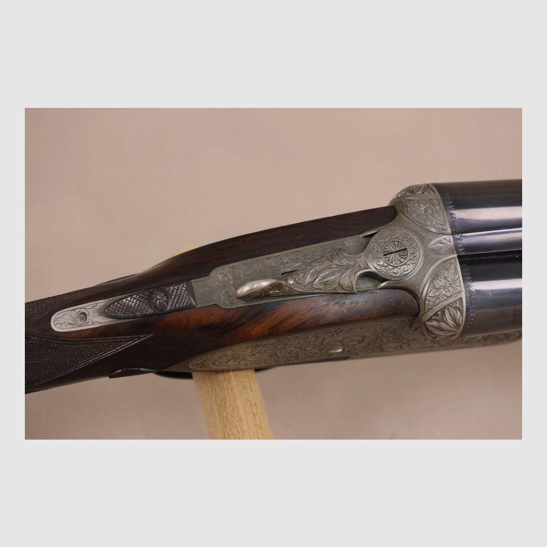 Armas Garbi escopeta de doble cañón con cierre lateral // Madera TOP / Grabado / Disparo único!