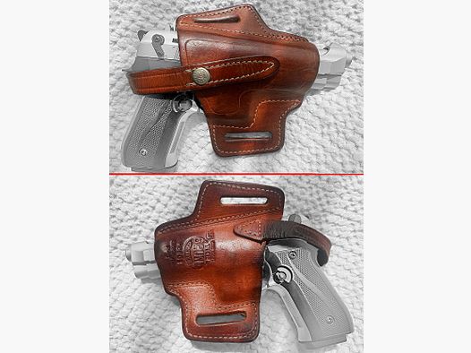 Original beautiful leather POLIZEI belt holster BERETTA 92 FS by BRUNO