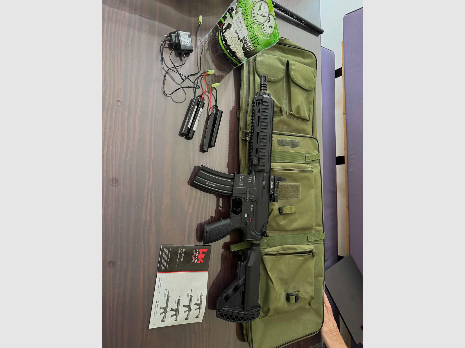 HK 416 Airsoft in einem sehr guten Zustand mit viel Zubehör