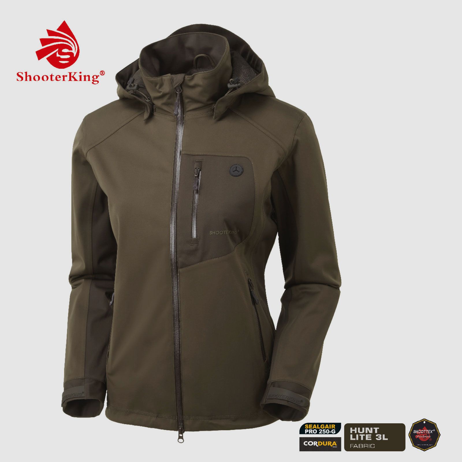 SHOOTERKING Huntflex Jacke Damen braun/oliv
