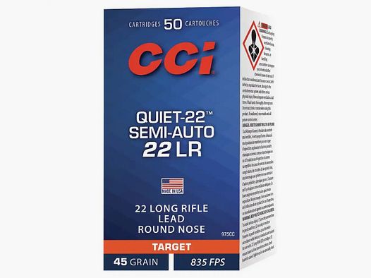CCI .22 lfB. CCI Quiet LRN 40 gr - 50 pz