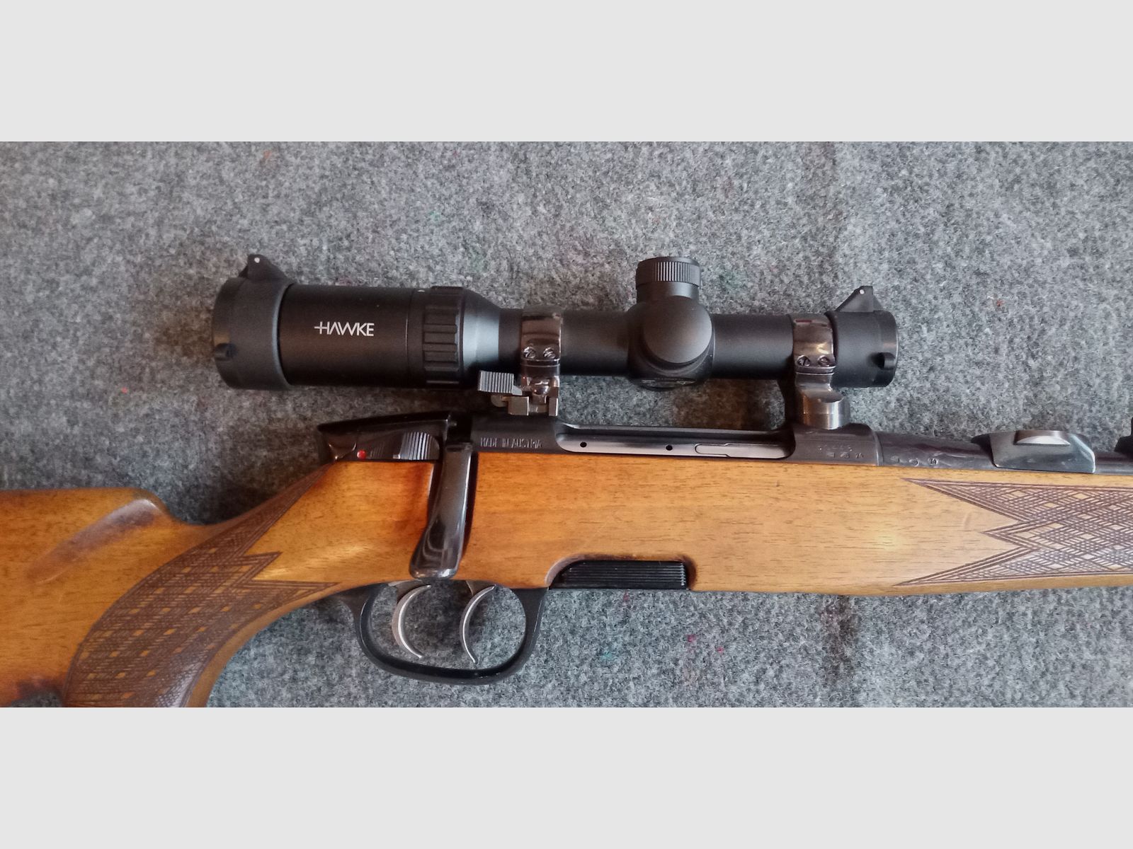 Steyr Mannlicher Model M 7x64 with 1-4X24 CIRCLE DOT reticle